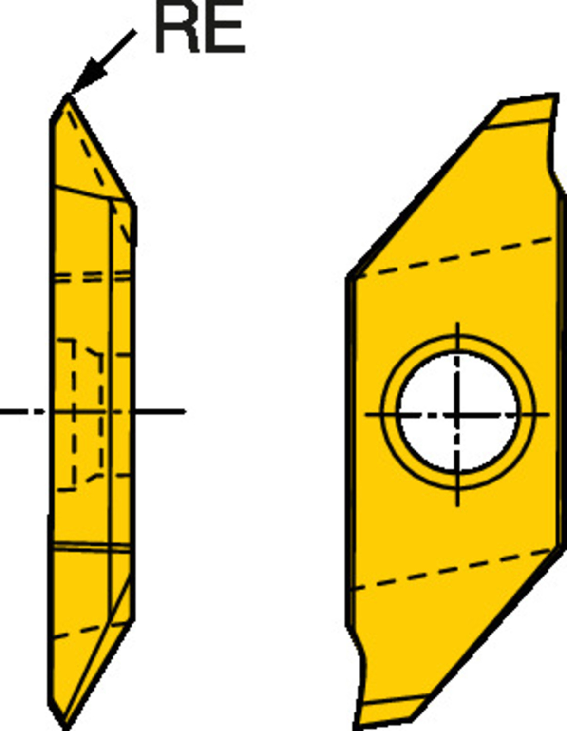 CoroCut® XS, płytka do toczenia gwintów MATL 3-MM01F-080-A  1105