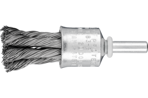 Pleciona szczotka-pędzelek POS PBG Ø19 mm trzpień Ø6 mm drut stalowy Ø0,35 mm