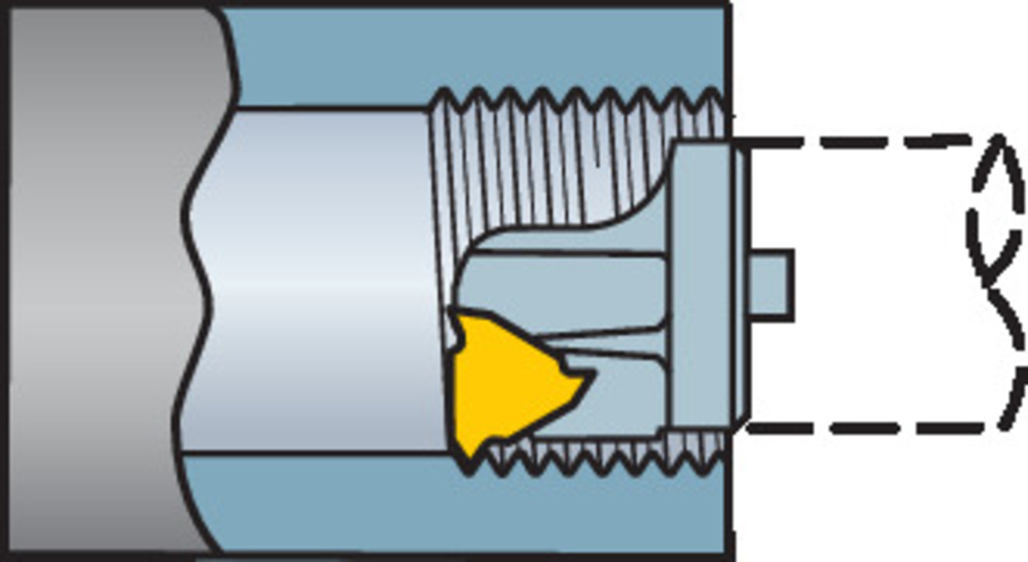 CoroThread® 266, głowica do toczenia gwintów SL-266RKF-323222-16