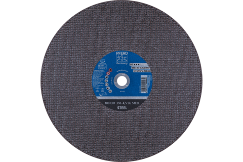 Ściernica tarczowa do cięcia do szlifierki-przecinarki EHT 350 × 4,5 × 20 mm SG STEEL do stali (100 m/s)