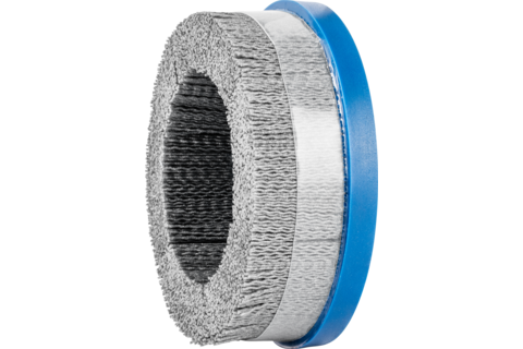 Szczotka kompozytowa talerzowe DBUR Ø150 × 22,2 mm włókno SiC do otworu Ø1,10 mm, ziarno 80, stacjonarne