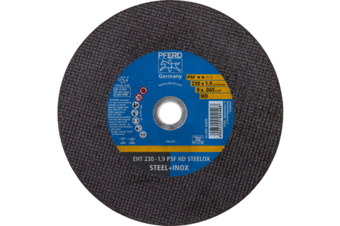 Ściernica tarczowa do cięcia EHT 230 x 1,9 x 22,23 mm prosta, linia uniwersalna PSF HD STEELOX do stali/stali szlachetnej