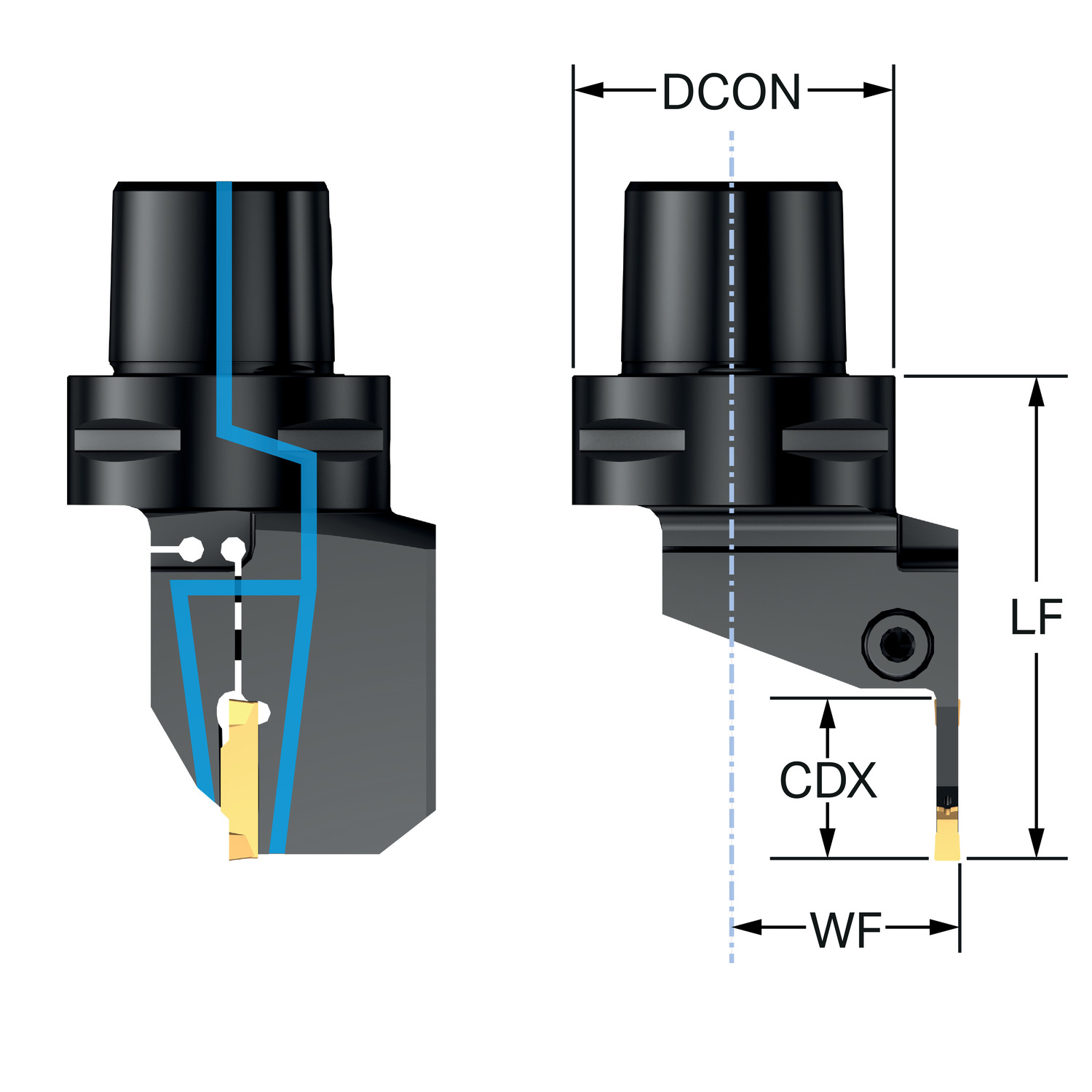 CoroCut® 2, oprawka do przecinania i obróbki rowków C2R-CC6-LL15CB