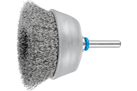 Szczotka garnkowa niepleciona TBU Ø70 mm trzpień Ø6 mm drut ze stali szlachetnej Ø0,20