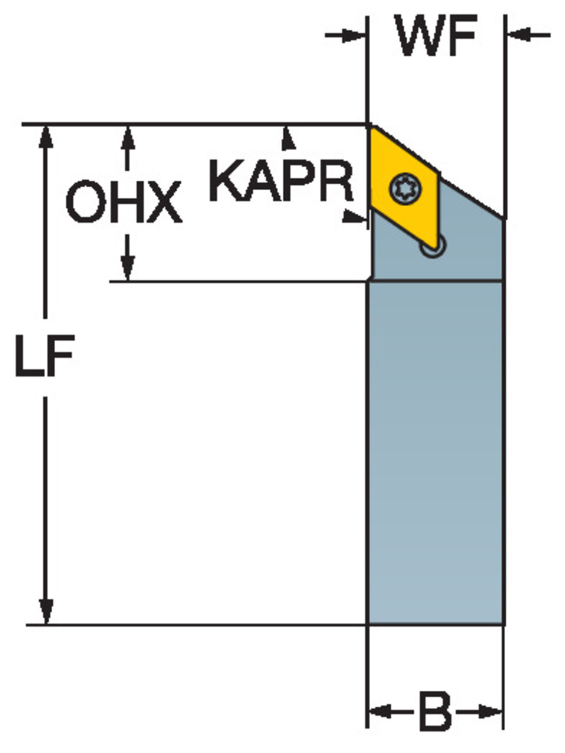 CoroTurn® 107, oprawka z chwytem tradycyjnym do toczenia SDACR 1616K 11-S