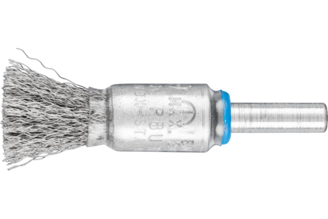 Niepleciona szczotka-pędzelek PBU Ø13 mm trzpień Ø6 mm drut ze stali nierdzewnej Ø0,15