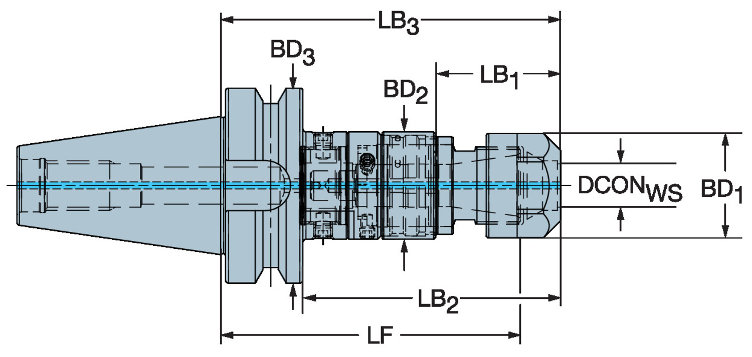 Adapter ze złącza BIG-PLUS ISO na oprawkę CoroChuck™ 970 970-IB50-25-126
