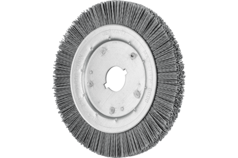 Szczotka tarczowa wąska niepleciona RBU Ø200 × 16xvariable otwór, włókno SiC Ø0,90 ziarno 180