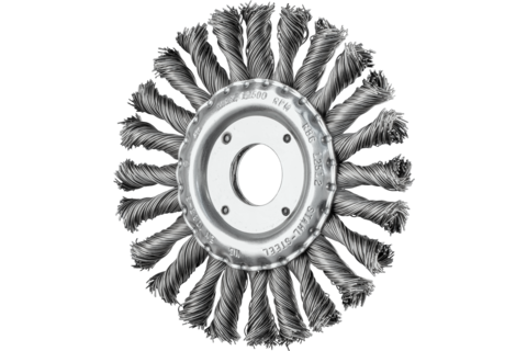 Szczotka tarczowa pleciona COMBITWIST RBG Ø125 × 12 × 22,2 mm, drut stalowy Ø0,50 mm do szlifierki kątowej