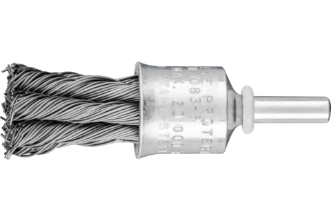 Pleciona szczotka-pędzelek PBG Ø19 mm trzpień Ø6 mm drut stalowy Ø0,50