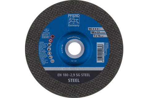 Ściernica tarczowa do cięcia EH 180 × 2,9 × 22,23 mm odgięta linia wydajna SG STEEL do stali