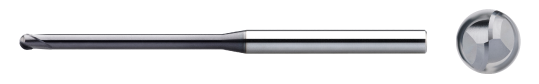 Frez kulowy VHM BN 45 937 AlTiN Z2 ⌀1.5x1.2x50 R0.75
