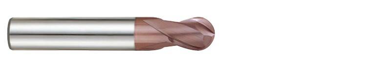 Frez kulowy VHM K-2 "Short Ball" 2FL 30° 10x10x22x70