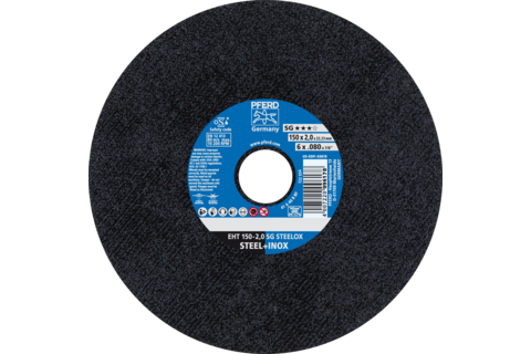 Ściernica tarczowa do cięcia EHT 150 × 2,0 × 22,23 mm prosta linia wydajna SG STEELOX do stali/stali szlachetnej