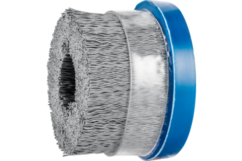 Szczotka kompozytowa talerzowe DBUR Ø76 × 22,2 mm włókno SiC do otworu Ø0,55 mm, ziarno 320, stacjonarne