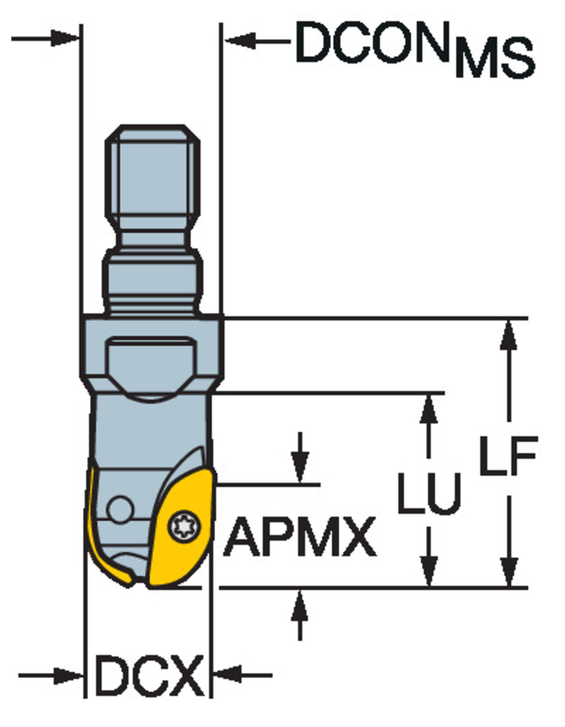CoroMill® 216, frez trzpieniowy składany z czołem kulistym R216-12T08