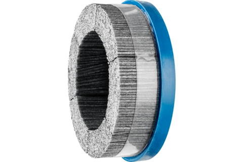 Szczotka kompozytowa talerzowe DBUR Ø150 × 22,2 mm włókno SiC do otworu Ø1,14 mm, ziarno 80, stacjonarne