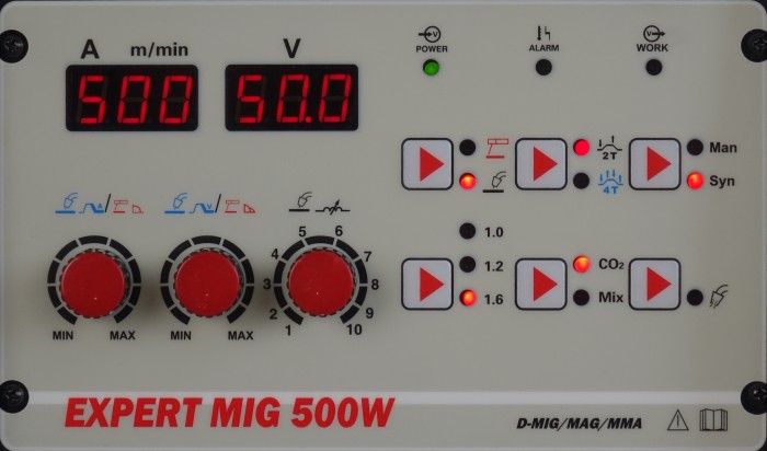 Półautomat spawalniczy EXPERT MIG 500W SYNERGIC + podajnik