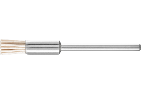 Miniaturowa szczotka-pędzelek PBU Ø5 mm trzpień Ø2,34 mm włókno z tlenku glinu Ø0,50 mm ziarno 320