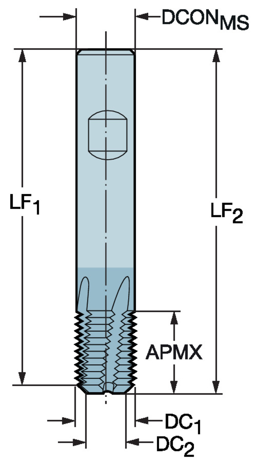 CoroMill® Plura, węglikowy frez trzpieniowy do gwintów R217.74-159140AC20N 1630