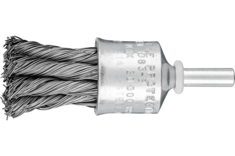 Pleciona szczotka-pędzelek PBG Ø23 mm trzpień Ø6 mm drut stalowy Ø0,35