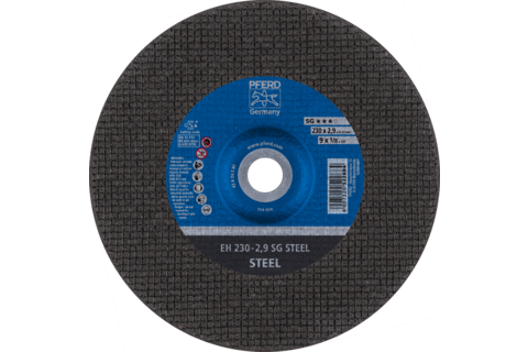 Ściernica tarczowa do cięcia EH 230 × 2,9 × 22,23 mm odgięta linia wydajna SG STEEL do stali