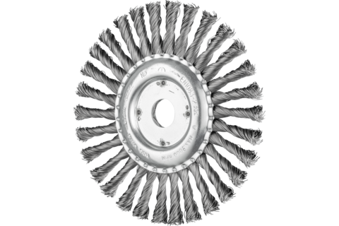 Szczotka tarczowa pleciona RBG Ø178 × 13 × 22,2 mm, drut stalowy Ø0,50 mm do szlifierki kątowej