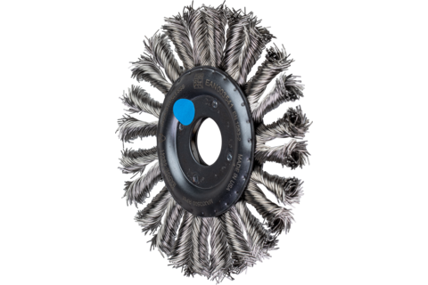 Szczotka tarczowa pleciona COMBITWIST RBG Ø125 × 12 × 22,2 mm, drut ze stali nierdzewnej Ø0,50 mm do szlifierki kątowej