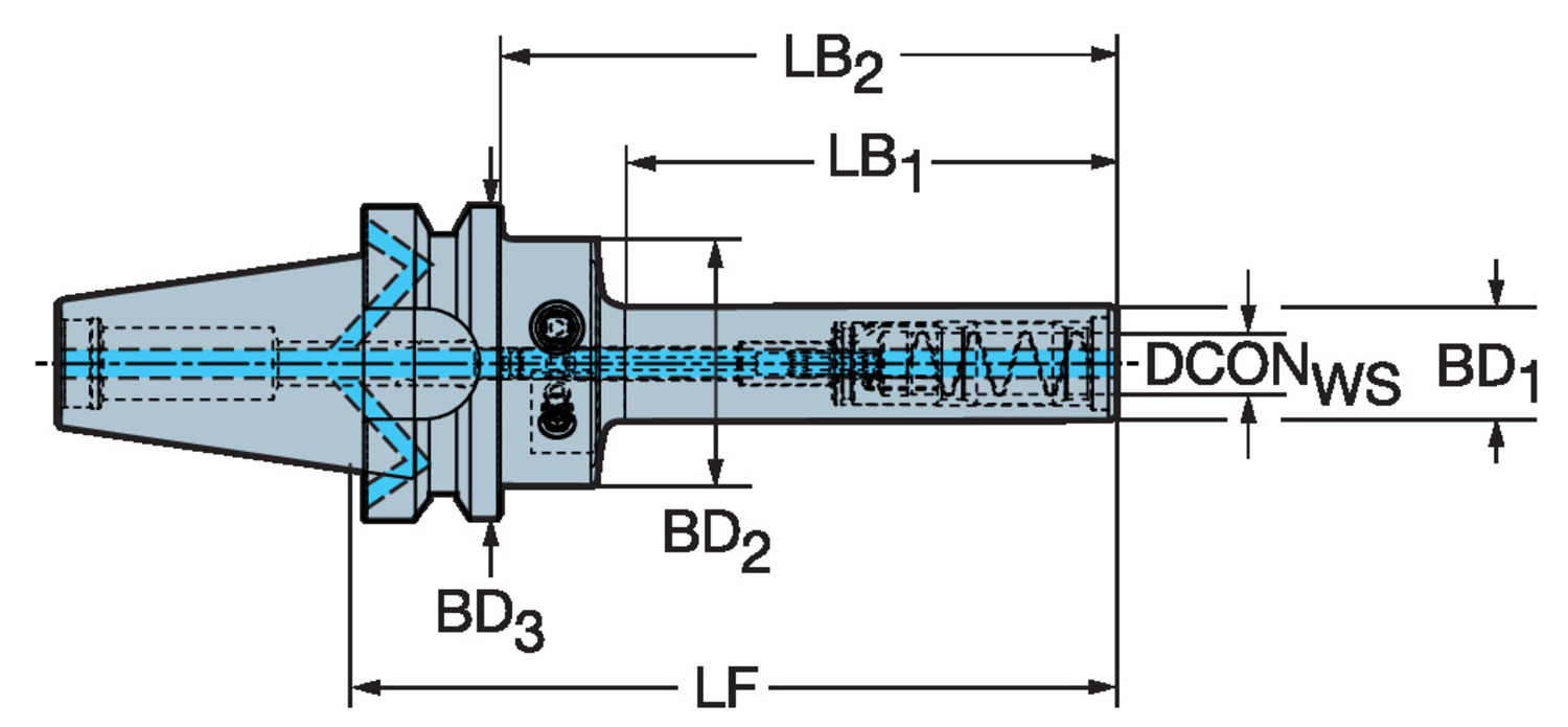Adapter ze złącza BIG-PLUS MAS-BT na oprawkę CoroChuck® 930 930-BB30-P-10-098