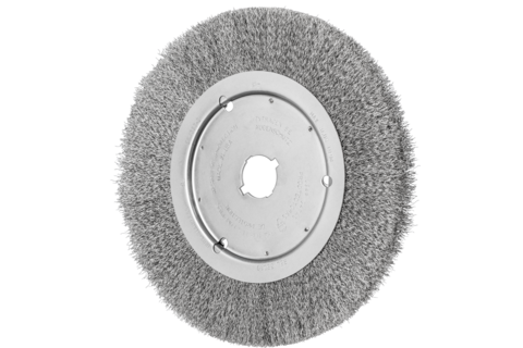 Szczotka tarczowa wąska niepleciona RBU Ø250 × 20xvariable otwór, drut ze stali nierdzewnej Ø0,30