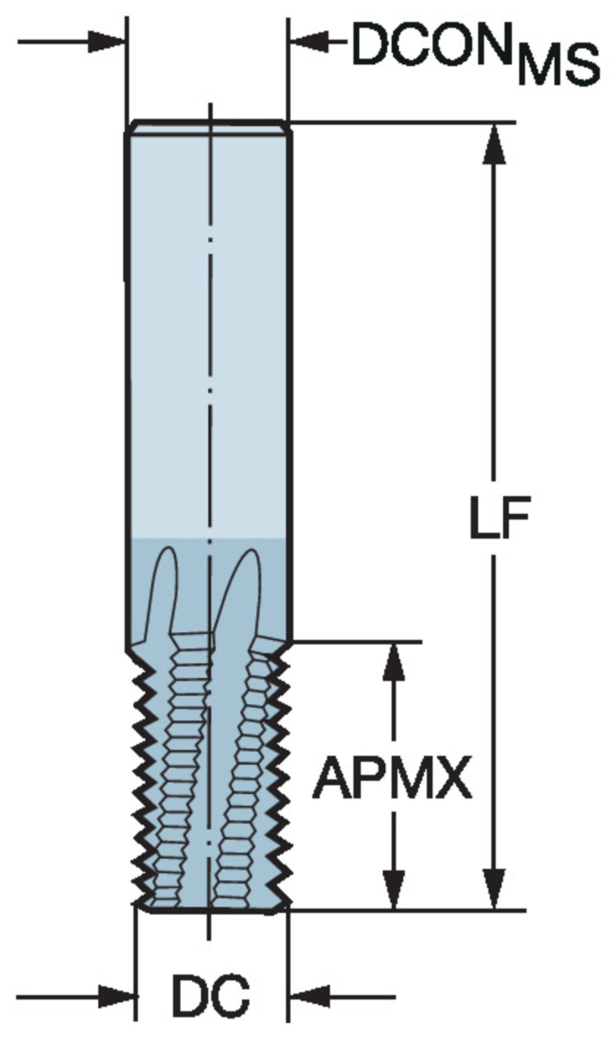 CoroMill® Plura, węglikowy frez trzpieniowy do gwintów R217.13-039080AC8H  1630