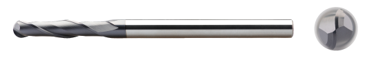 Frez kulowy VHM BN 30 923 AlTiN Z2 ⌀16x75x150 R8