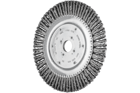 Szczotka pleciona COMBITWIST PIPELINE RBG Ø178 × 6x22,2 mm, drut ze stali nierdzewnej Ø0,50 mm do szlifierki kątowej