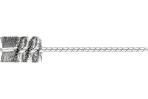 Szczotka wewnętrzna IBU Ø16 × 25 mm trzpień Ø3,2 mm drut ze stali nierdzewnej Ø0,12