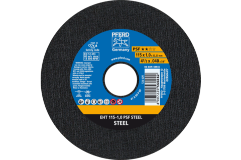 Ściernica tarczowa do cięcia EHT 115 × 1,0 × 22,23 mm prosta linia uniwersalna PSF STEEL do stali