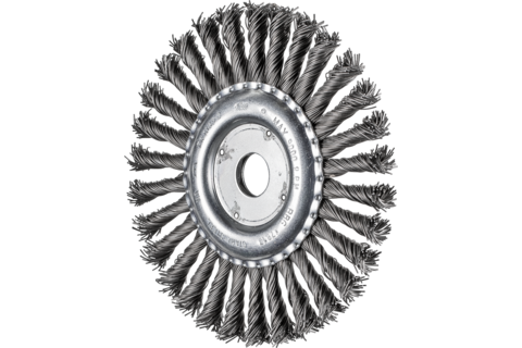 Szczotka tarczowa pleciona RBG Ø178 × 13 × 22,2 mm, drut stalowy Ø0,80 mm do szlifierki kątowej