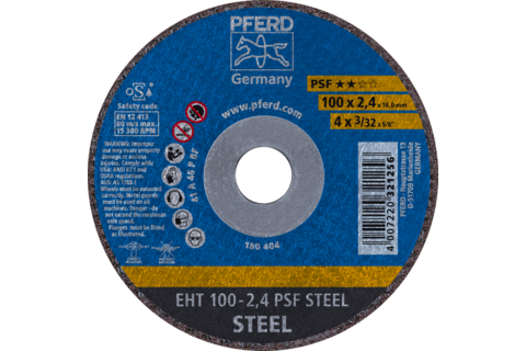 Ściernica tarczowa do cięcia EHT 100 × 2,4 × 16 mm prosta linia uniwersalna PSF STEEL do stali