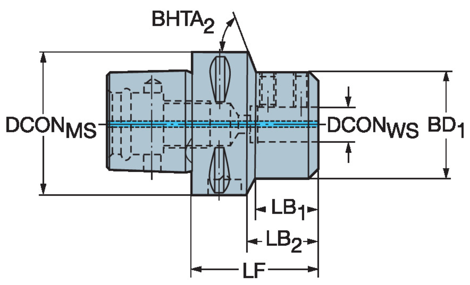 Adapter ze złącza Coromant Capto® na chwyt cylindryczny C6-131-00065-500
