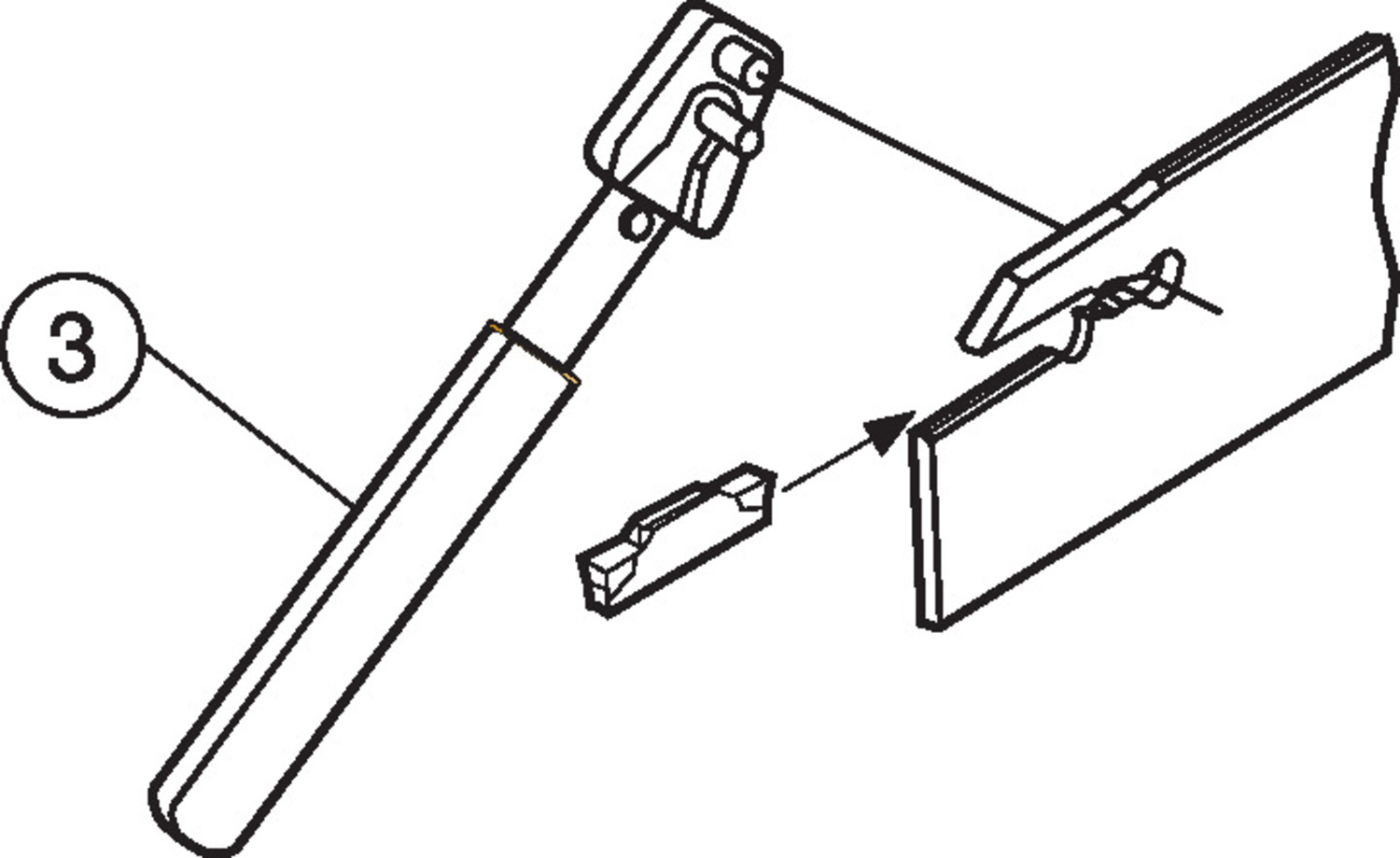 CoroCut® 1-2, głowica do przecinania N123G55-25A2
