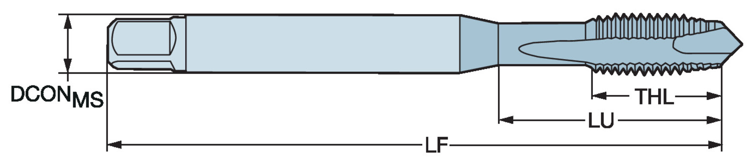 CoroTap™ 200, gwintownik ze skośną powierzchnią natarcia E045M5