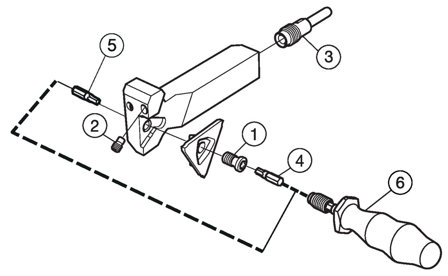 CoroCut® 3, oprawka systemu QSdo przecinania i toczenia rowków QS-RF123T023-08BHP