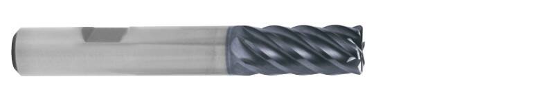 Frez promieniowy V7 PLUS VHM 45° 6F Y-Coating 6(R1)x6x13x57