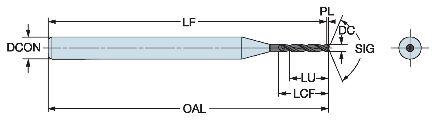 CoroDrill® 462-XM, monolityczne mikrowiertło węglikowe 462.1-2180-125A0-XM X2BM