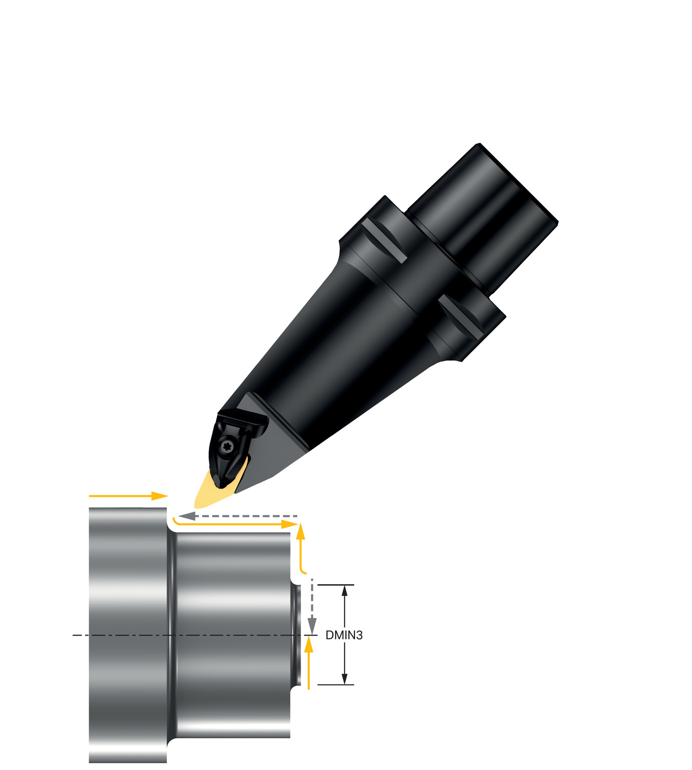 CoroTurn® Prime, część tokarska C8-T-A11B12L-160