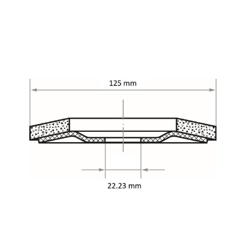 Tarcza listkowa SLTR Uniwersalna Ø125mm Ziarno: 40 ZK Skośna