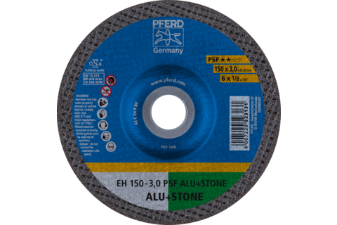 Ściernica tarczowa do cięcia EH 150 × 3,0 × 22,23 mm odgięta linia uniwersalna PSF ALU+STONE do aluminium/metali nieżelaznych/ka