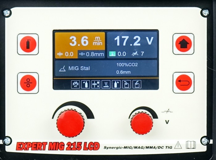 Półautomat spawalniczy EXPERT MIG 215 LCD MIG/MMA/TIG SYNERGIC ALU