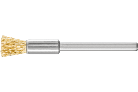 Miniaturowa szczotka-pędzelek PBU Ø5 mm trzpień Ø3 mm drut mosiężny Ø0,10