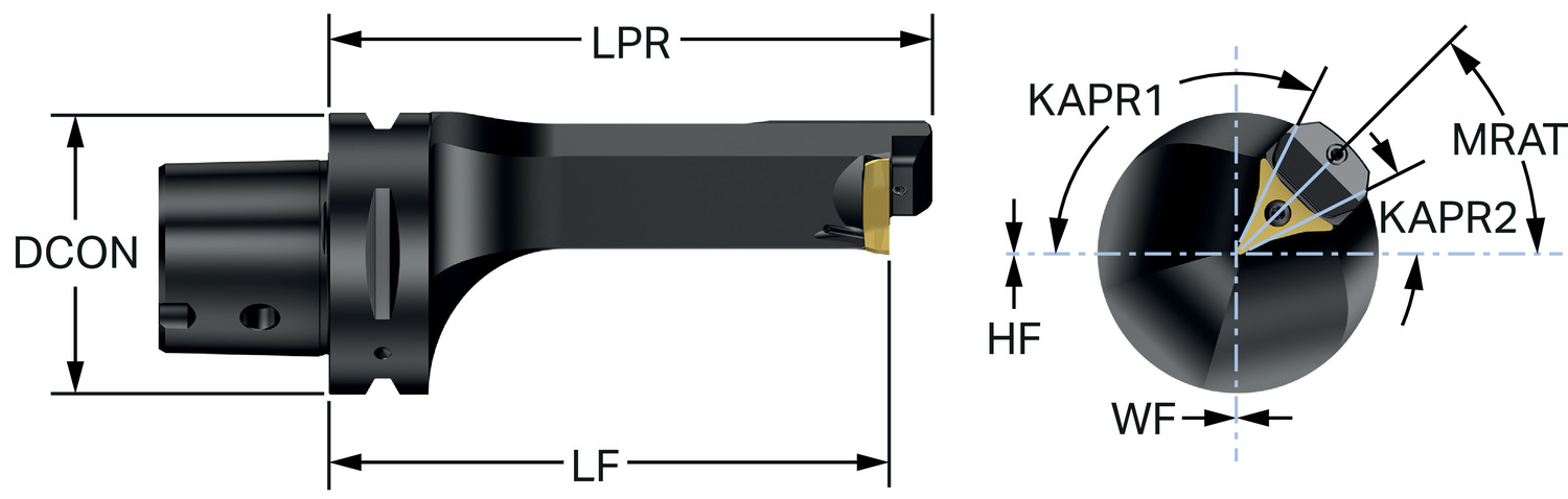 CoroTurn® Prime do toczenia w ustawieniu wzdłuż osi Y C6-CP-A00125-11CY