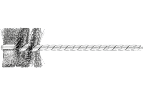 Szczotka wewnętrzna IBU Ø25 × 25 mm trzpień Ø3,8 mm drut stalowy Ø0,12